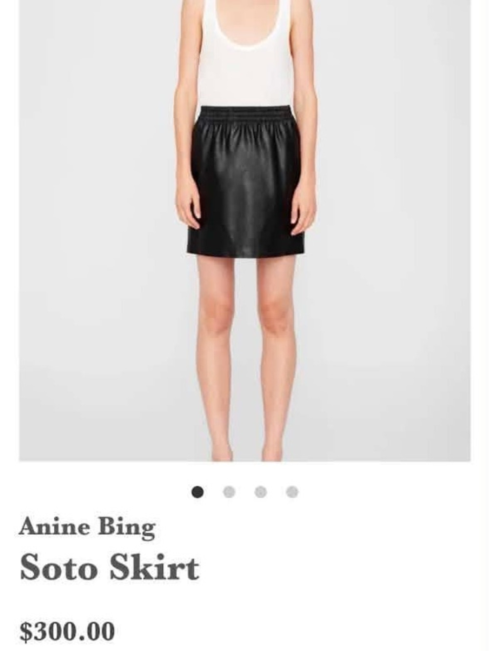 Anine Bing Soto leather skirt medium